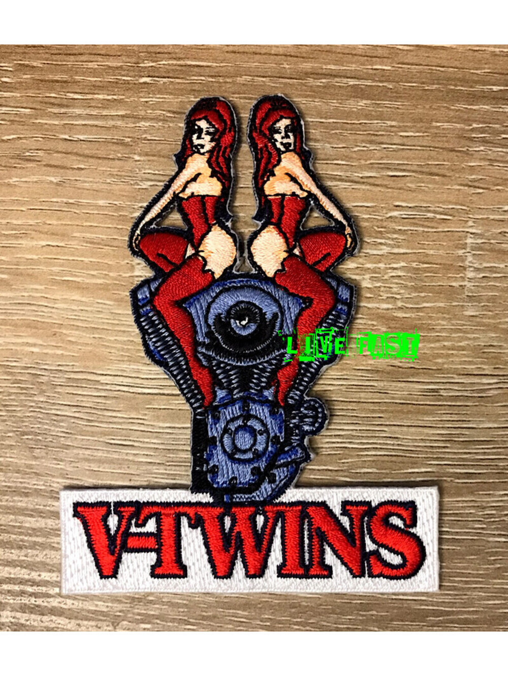 V TWINS PATCH motorcycle biker patches sexy girls biker vest jacket embroidered